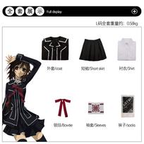 Vampyrų riterio cos periferija, dienos skyriaus uniforma, juodas meistras Yuji Disheng Lingjiulan pivot cosplay kostiumas S black