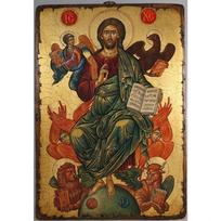 Ortodoksinė ikona Kristus Karalius Mūsų Viešpats Jėzus Šlovėje Dieviškas Prisikėlimas Religija Drobės Sienos Dailė Iš Ho Me Lili Kambario Dekoras 70X100CM No Framed
