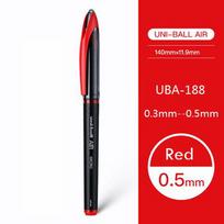 UNI Uni-ball UBA188 Air Roller rutalinis rašiklis, 0,5/0,7 mm dervos galiukas Kaligrafinis teptukas, itin sklandus rašymui ranka, pasirašymui, brėžiniams gray