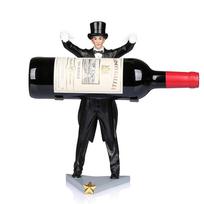 European Creative Magician Red Wine Rack Display Cabinet – Decorative Resin Ornaments Small black