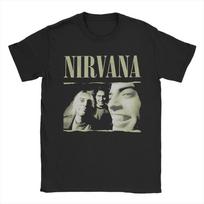 Nirvana Rock T-Shirt, Unisex Fashion Vintage Cotton Crew Neck Short Sleeve Classic Top Women And Men T-shirt 4XL gray
