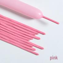 260 vnt. daugiaspalvių ilgų balionų rankų darbo figūrėlėms ir gimtadienio dekoracijoms, 1,8 g sustiprinti vakarėliams Macaron Pink (100 pcs) pink