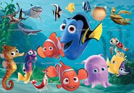 Animacinis filmas „Nemo paieška“ Gimtadienio fonas Reklama Vandenyno vakarėlio tema Vaikų gimtadienio dekoracijos Nuotraukų fonas Reikmenys 240X180CM