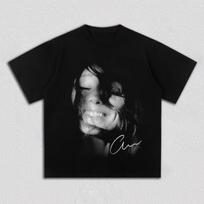 Ariana Grande Žiedlapių Nuotraukos Merch 2026 Marškinėliai Y2k Laisvalaikio Aukštos Kokybės Ekskliuzyviniai Turui Gerbėjų Marškinėliai Unisex Unisex Trumparankoviai Marškinėliai Unisex M gray