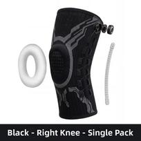 Su suspaudimo rankenėle Sportinė kelio sąnario įtvaras Spyruoklinis atraminis kelio įtvaras Vyrams Moterims L-Black right leg white
