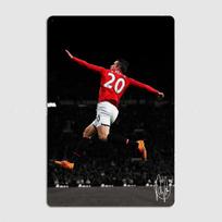 Robinas van Persie Futbolo žaidėjas Raudonieji Velniai Retro Metalinis Plakatas Ženklas Klubo Sienų Dekoras Plokštelė Skardos Ženklas Kambario Dekoras Namų Dekoras 20x30cm（7.8x11.8inch） red
