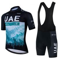 Vaikų dviratininko aprangos komplektas UAE Team Emirates stiliaus Greitai džiūstantis dviračių lenktynių kostiumas Kalnų kelių takų sportui XS blue