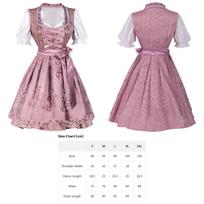 Moterų vokiška Dirndl suknelė Bavarijos Oktoberfest Helovino Karnavalo Kalėdinės vakarėlių kostiumai L gray