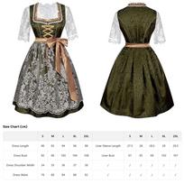 Moterų vokiška Dirndl suknelė Bavarijos Oktoberfest Helovino Karnavalo Kalėdinės vakarėlių kostiumai XL gray