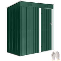 Outdoor Garden Shed 1.37 m² 163x90x179 cm with Latch Door and Ventilation Slots Green 163 x 90 x 179 cm