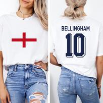 2026 Bellingham Nr. 10 Anglijos Džersis Marškinėliai Unisex Unisex Vasariniai 100% Medvilnės Drabužiai Oversize Trumpomis Rankovėmis Viršus Streetwear Unisex M beige