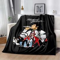Singer Michael Jackson Pattern Throw Blanket Light Weight Blanket for Living Room Bedroom Kidsroom Warm Blanket Christmas Gift Size: 75*100cm, Weight: 280 GSM