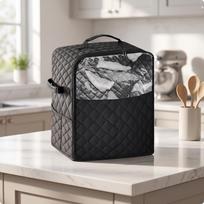 Stand Mixer Cover with Pockets Easy to Clean Storage Bag Sturdy black