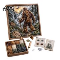 Kūrybiški rankų darbo projektai 3D „Pasidaryk pats“ audinio „Poke Art“ rinkinys Amato rinkinys Fantazijos miškas Unikali namų dekoracija Amatai Gyvūnai Presavimo rinkinys suaugusiems D