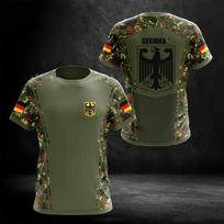 Vokietijos Erelio Emblema Camo trumpomis rankovėmis marškinėliai, Madingi kasdieniai marškinėliai XL black
