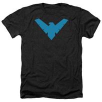 NIGHTWING SIMBOLIS Licencijuoti Suaugusių Vyrų Melange Marškinėliai SM 3XL XS blue