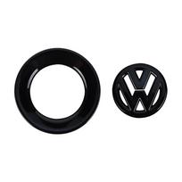 Volkswagen VW R Polo Passat Rline Golf 4 5 6 Tiguan Jetta GTI ID.3 Automobilio Interjero Vairo Apdailos Žiedo Dangtelis Lipdukas juoda