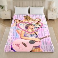 Taylor Swift Print Flannel Blanket Cozy Warm Plush Throw Blanket For Bed Sofa Couch Indoor Household Use 150x180cm
