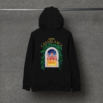 Casablanca Streetwear Hoody Vyriškas Oversize Laisvo Kirpimo Medvilnės Fleece Puloveris Urbaninis Hip Hop Small juoda