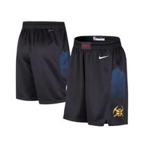 NBA Nuggets vyriškos krepšinio kelnės Jokic Murray miesto leidimo NBA sportinės treniruočių ir varžybų šortai, karščiu užklijuota versija M black