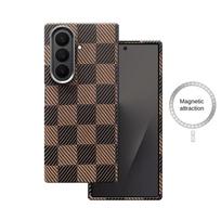 Kevlaro dėklas, skirtas Samsung Galaxy Z Fold 8 Ultra Wide Fold 7 6 W26, originalus aramidinis anglies pluošto itin plonas magnetinis apsauginis dangtelis Galaxy W26 5G