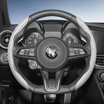 Tinka Alfa Romeo Anglies Pluošto Tekstūros Vairo Dangtelis su Segmentuotu Greito Atleidimo Dizainu, Patvarus, Tokiems Modeliams Kaip Junior, Tonale gray