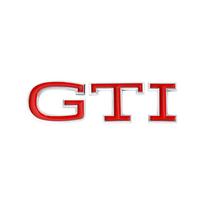 3D ABS GTI Raidės Emblema Lipdukas Automobilio Stilius Kėbulo Bagažinės Ženklelis Lipdukas Dekoracija Automobilio Modifikacijos Aksesuarai Volkswagen VW 1pcs red