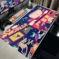 Deltarune pelės kilimėliai Kompiuterio klaviatūros guminiai stalo kilimėliai Dideli Dekoratyviniai stalviršio neslystantys stalo kilimėliai PC žaidėjams Biuro užrakinamo krašto kilimas 30cmx60cm beige