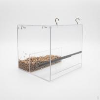 Acrylic Automatic Bird Feeder for Cages and Outdoor Use, Hummingbird Parrot Small 0.4kg Medium