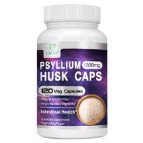 Psyllium husk capsules, 1500 mg per serving, adult dietary supplement. 120*1