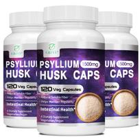 Psyllium husk capsules, 1500 mg per serving, adult dietary supplement. 120*3