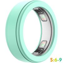 Soft Silicone Protective Cover for Oura Ring 5 Smart Ring Skin-Feel Anti-Fall Dust-Proof Guard Scratch-Resistant Protector Sleev žalsvai mėlyna