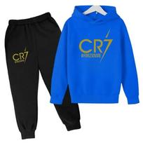 Cristiano Cr7 Cosplay Kostiumai Vaikams Futbolo Idolas Vaikų Hoodies Rinkinys Kelnių Kostiumas Vaikams Aukštos Kokybės Berniukų Mergaičių Drabužiai Sportinis Kostiumas 140 black