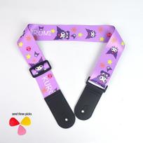 Personalized Leather Guitar Strap for Acoustic & Electric Guitars – Unisex Classic Crossbody Design pink
