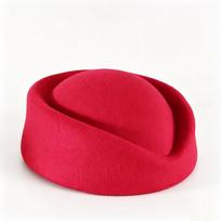 Stilinga Rudens/Žiemos Vilnos Skrybėlaitė Stiuardesei Moteriška Retro Prancūziško Etiketo Skrybėlė One Size (Approx. 57-58CM) red