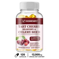 XEMENRY Tart Cherry Bilberry & Celery Seed 12000mg 120 Vegan Capsules - Antioxidant Rich Daily Wellness 120*1