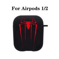„Red Spider Airpod Case Man“ juodai baltas ausinių dangtelis, skirtas „AirPods 2 3 Pro“ 2 kartos dėklui, dovana draugams For Airpods 1 2 juoda