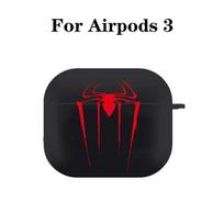 „Red Spider Airpod Case Man“ juodai baltas ausinių dangtelis, skirtas „AirPods 2 3 Pro“ 2 kartos dėklui, dovana draugams For Airpods 3 juoda