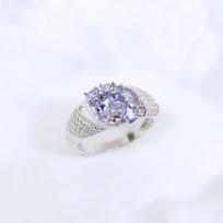 Elegantiškas lengvas prabangus dizainas Natūralios mėlynos spalvos Tanzanito 925 sterlingų sidabro žiedas Kilnus brangakmenis brangi dovana įsimylėjėliams US RING SIZE:10# mėlyna