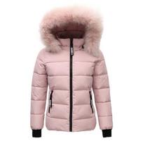 Žieminis pūkinis paltas su pamušalu, su gobtuvu, kišenėmis, užsegamas užtrauktuku, parka, neperpučiamas, šilumą sulaikantis, liekninantis XXL rožinė
