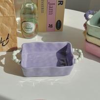 Sinple Ins Sūrio Kepti Ryžiai Kepimo Skarda Keraminis Dvigubomis Ausimis Rankena Raštas Kepimo Indas Namų Mikrobangų Krosnelė Desertinė Lėkštė 8 inches violetinė