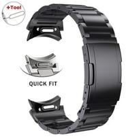 Vyriškas titano dirželis Samsung Galaxy Watch 8 7 6 5 4 FE 40mm44mm 8 Classic 46mm Juosta Galaxy Watch Ultra 4/6 Classic 5 Pro Galaxy 8 44mm 40mm juoda