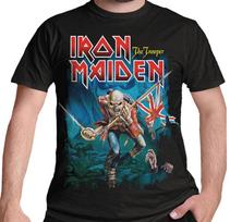 Iron Maiden Marškinėliai Trooper Eddie Didelės Akys Juodi Heavy Metal Rokas Nauji Oficialūs L gray