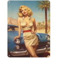 Vintažinės Pinup Merginos Greitos & Seksualios Merginos Klasikinis Automobilis Metalinė Skarda Ženklai Vyro Urvelio Garažo Baro Kavinių Klubų Automobilių Dekoras Plakatai 20X30CM