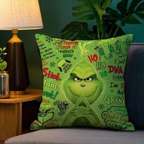 Christmas T-The G-GrinC-chs-S Pillow Case Plush Fabric Soft Double Sided Print Sofa Cushion Cover Throw Pillow Covers 16x16Inch