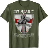 Deus Vult Kryžiuočio Kristaus Kryžius Skydas Templierių Marškinėliai 100% Medvilnė Apvalus Kaklas Trumpomis Rankovėmis Laisvalaikio Vyriški Marškinėliai Dydis S-3XL S gray