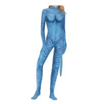 Movie stage suit print avatar with tail armor superhero suit, tights 4XL gray