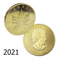 Kanados klevo lapo auksinė moneta, 2015, 2020, 2021, 2023, Klevo lapo proginė moneta, Sandraugos karalienės moneta, Užsienio prekybos proginė moneta beige