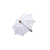 Nėrinetas skėtis nuo saulės moterims 26/43cm ilgio Vaikams skirtas skėtis nuo saulės Naujas gėlių mergaitės skėtis white-26cm white