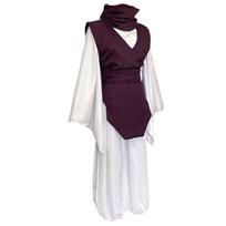 Jujutsu JJK Manga Anime Choso Cosplay Kostiumas Violetinė Liemenė Kaklo Šalikas Diržas Baltos Elastingos Kelnės Viršus Dovanos L white